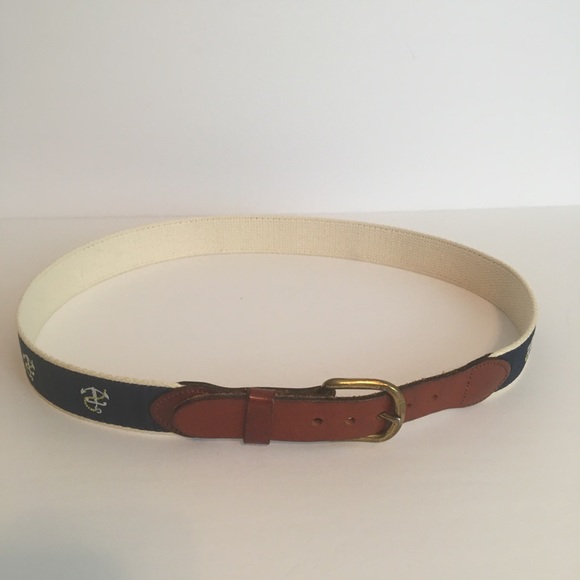 Other - Anchor and Chain Leather Tab Belt in Navy. 34.